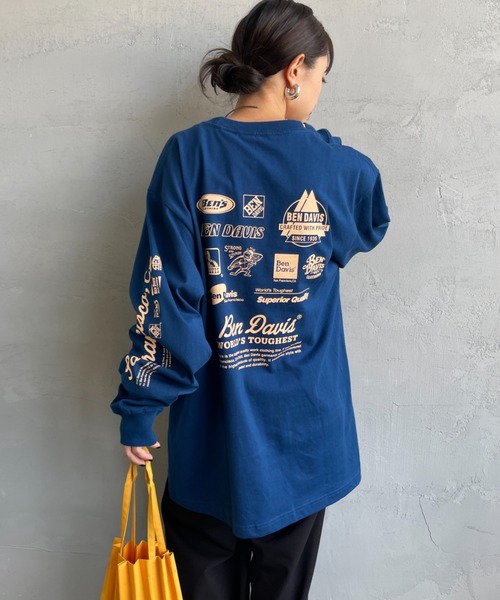 BEN DAVIS（ベンデイビス）の「【WEB限定】[BEN DAVIS/ベンデイビス] SPONSORED バックプリント ロングスリーブTシャツ（Tシャツ/カットソー・レディース・ブラック/ブルー/ホワイト・M/L/XL）」の20枚目の写真
