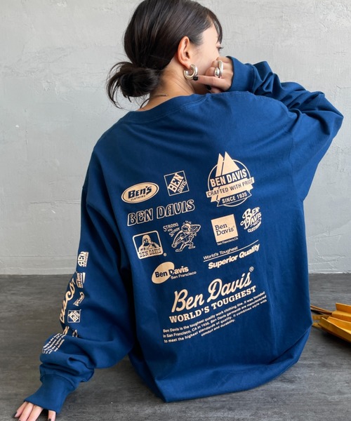 BEN DAVIS（ベンデイビス）の「【WEB限定】[BEN DAVIS/ベンデイビス] SPONSORED バックプリント ロングスリーブTシャツ（Tシャツ/カットソー・レディース・ブラック/ブルー/ホワイト・M/L/XL）」の13枚目の写真