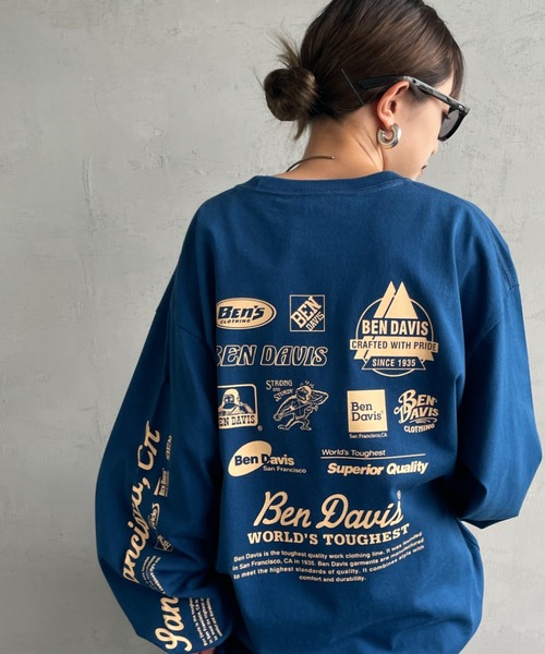BEN DAVIS（ベンデイビス）の「【WEB限定】[BEN DAVIS/ベンデイビス] SPONSORED バックプリント ロングスリーブTシャツ（Tシャツ/カットソー・レディース・ブラック/ブルー/ホワイト・M/L/XL）」の12枚目の写真