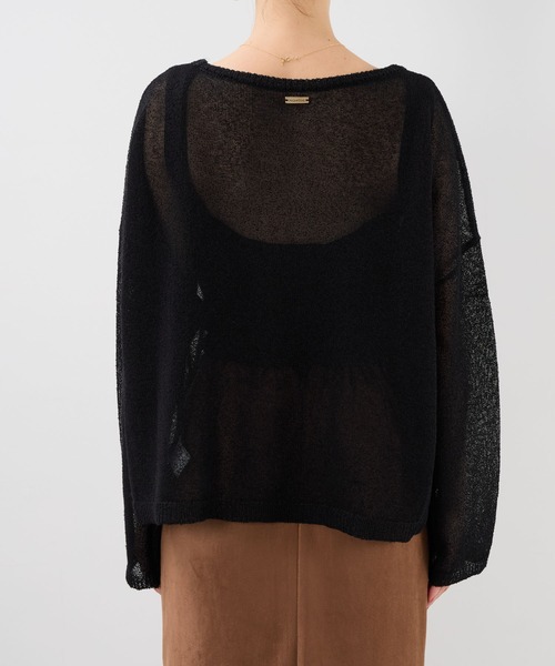 MICA&DEAL（マイカ＆ディール）の「シアーニットプルオーバー（ニット/セーター・レディース・オレンジ/ブラック/アイボリー・FREE）」の18枚目の写真