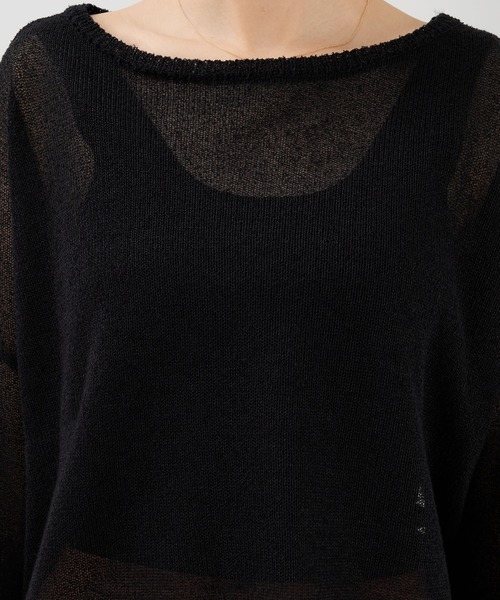 MICA&DEAL（マイカ＆ディール）の「シアーニットプルオーバー（ニット/セーター・レディース・オレンジ/ブラック/アイボリー・FREE）」の19枚目の写真