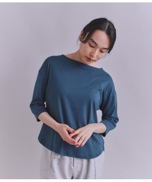 Outil ネイビー/ホワイトストライプ ボートネックカットソー　サイズ:2 Outil ネイビー/ホワイトストライプ ボートネックカットソー