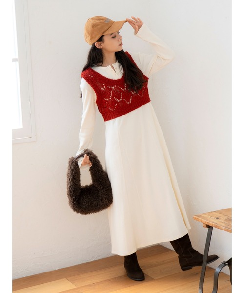 セール】ニットレイヤードワンピース（ワンピース）｜Ungrid（アン