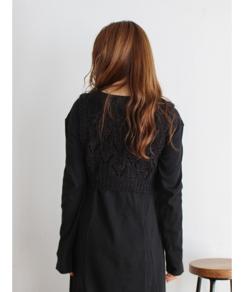 Ungrid（アングリッド）の「ニットレイヤードワンピース（ワンピース・レディース・オレンジ/アイボリー/ブラック・FREE）」の9枚目の写真