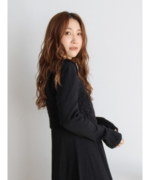 Ungrid（アングリッド）の「ニットレイヤードワンピース（ワンピース・レディース・オレンジ/アイボリー/ブラック・FREE）」の10枚目の写真