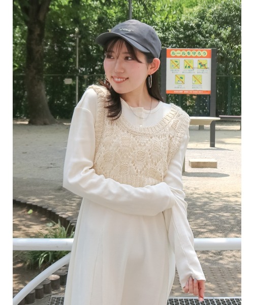 セール】ニットレイヤードワンピース（ワンピース）｜Ungrid（アン