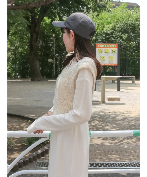 Ungrid（アングリッド）の「ニットレイヤードワンピース（ワンピース・レディース・オレンジ/アイボリー/ブラック・FREE）」の15枚目の写真