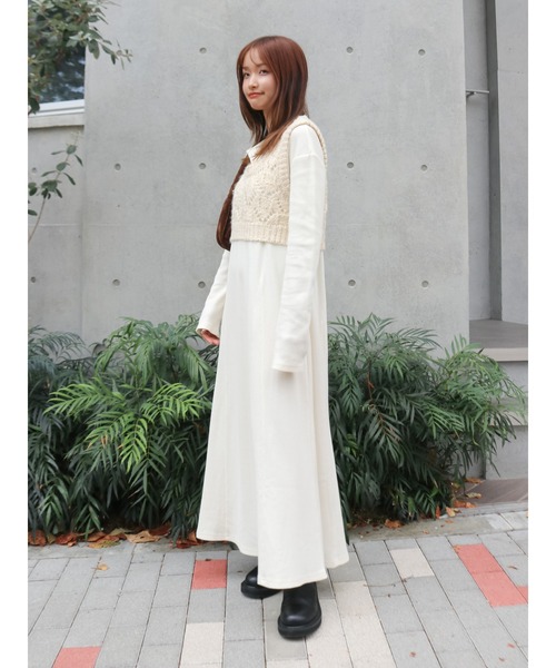 セール】ニットレイヤードワンピース（ワンピース）｜Ungrid（アン