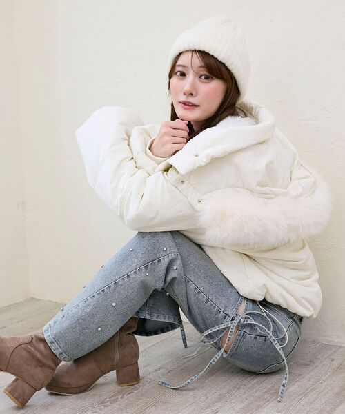 グラム　シェパーズマリアブルゾン KAPITAL (キャピタル) ダマスク柄フリース ZIPブルゾン（バージン