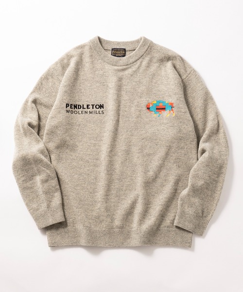 PENDLETON（ペンドルトン）の「【PENDLETON】≪別注≫ ペンドルトン ロイヤルウール ワンポイント刺繍プルオーバーニット ユニセックス（ニット/セーター・レディース・ブラック/ホワイト/グレー/ワイン・M/S/L）」の16枚目の写真