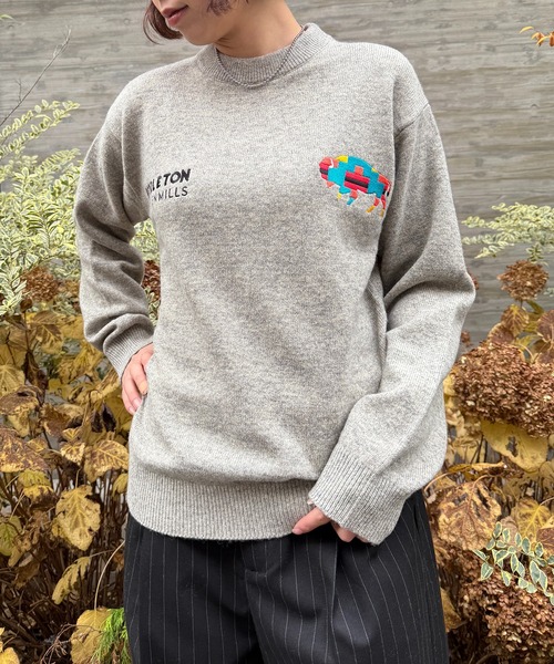 PENDLETON（ペンドルトン）の「【PENDLETON】≪別注≫ ペンドルトン ロイヤルウール ワンポイント刺繍プルオーバーニット ユニセックス（ニット/セーター・レディース・ブラック/ホワイト/グレー/ワイン・M/S/L）」の14枚目の写真