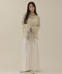 sequins knit × camisole dress 3set