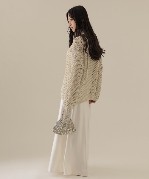 SUWDEE(スーディー)の「sequins knit × camisole dress 3set(ワンピース・レディース・アイボリー/ブラウン・M)」の6枚目の写真