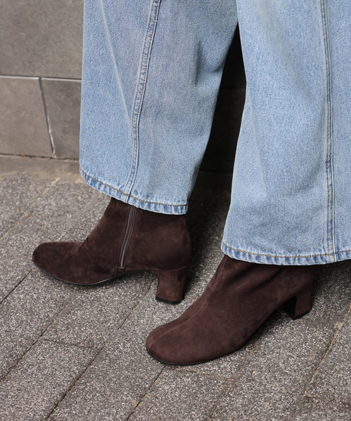JOURNAL STANDARD relume（ジャーナルスタンダード　レリューム）の「RELUME ヒールショートブーツ（ブーツ・レディース・ブラウン系その他/ブラック・23cm/23.5cm/24cm/24.5cm/25cm）」の2枚目の写真