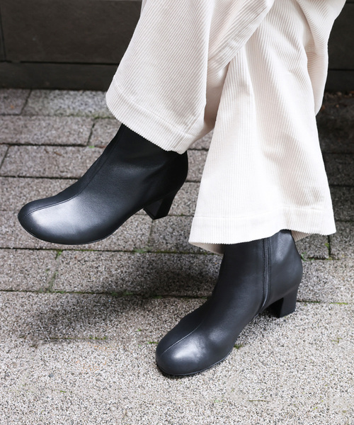 JOURNAL STANDARD relume（ジャーナルスタンダード　レリューム）の「RELUME ヒールショートブーツ（ブーツ・レディース・ブラウン系その他/ブラック・23cm/23.5cm/24cm/24.5cm/25cm）」の5枚目の写真