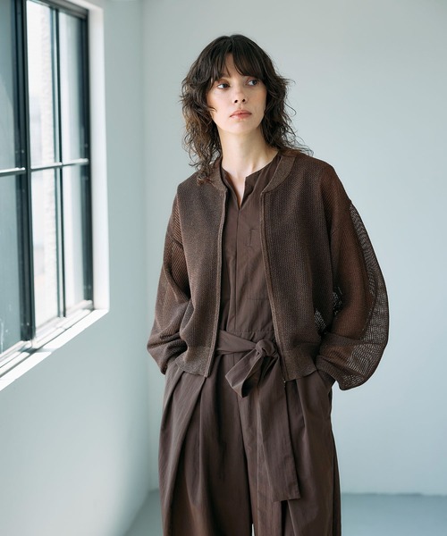 メッシュニットブルゾン ADAM ET ROPE'｜【WEB限定】メッシュニットブルゾン | Rakuten Fashion