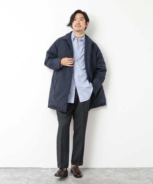 値下げ！TAIONタイオン別注インナーダウン付きステンカラーコート TAION/タイオン】別注CRステンカラーコート（インナーダウン付