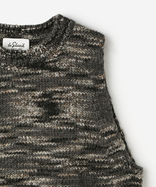 LE GLAZIK（ルグラジック）の「LE GLAZIK | ミックスカラーヤーン ニットベスト WOMEN（ベスト・レディース・ホワイト系その他/ブルー系その他/ブラック系その他・36）」の5枚目の写真