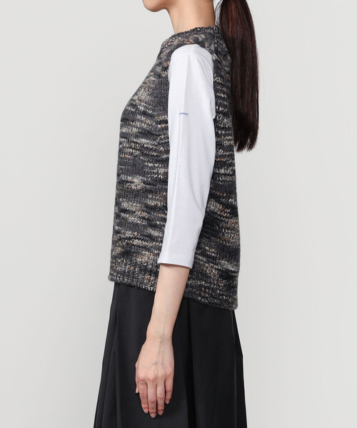 LE GLAZIK（ルグラジック）の「LE GLAZIK | ミックスカラーヤーン ニットベスト WOMEN（ベスト・レディース・ホワイト系その他/ブルー系その他/ブラック系その他・36）」の8枚目の写真