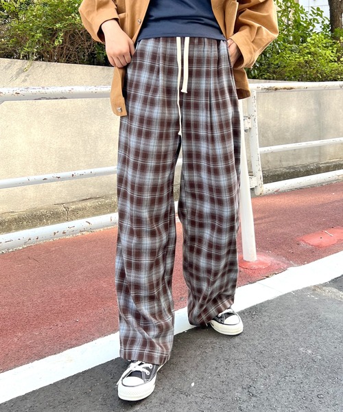 ABYS(アビス)の「チェックイージーパンツ(その他パンツ・レディース・ブラック/ブラウン・LARGE/MEDIUM)」の3枚目の写真
