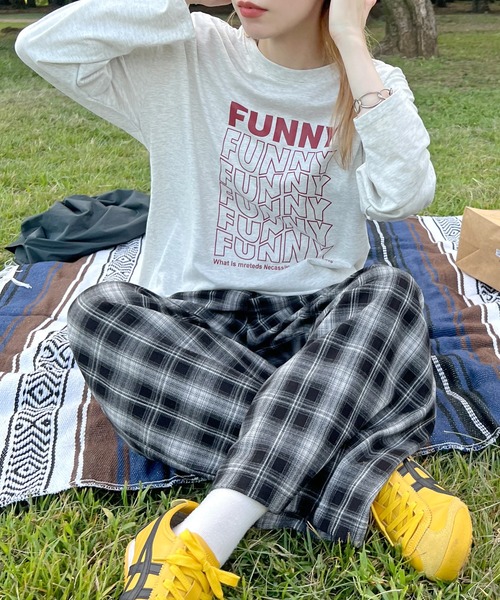 ABYS(アビス)の「チェックイージーパンツ(その他パンツ・レディース・ブラック/ブラウン・LARGE/MEDIUM)」の20枚目の写真
