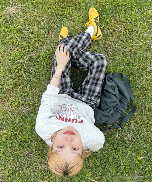 ABYS(アビス)の「チェックイージーパンツ(その他パンツ・レディース・ブラック/ブラウン・LARGE/MEDIUM)」の21枚目の写真