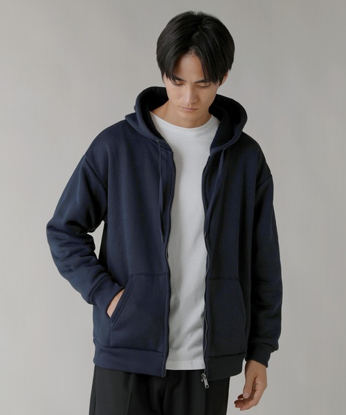 LIL VENDARS(リルヴェンダース)の「Buyer's Select / カルボアワイドジップアップパーカー(パーカー・メンズ・オートミール/スミクロ/ネイビー・L/M/2L)」の3枚目の写真