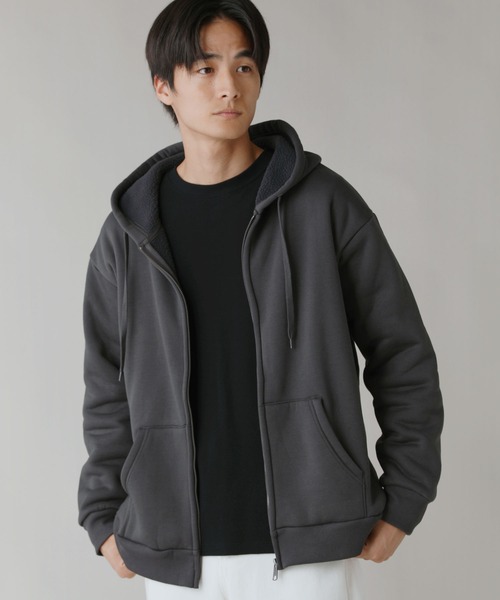 LIL VENDARS(リルヴェンダース)の「Buyer's Select / カルボアワイドジップアップパーカー(パーカー・メンズ・オートミール/スミクロ/ネイビー・L/M/2L)」の4枚目の写真