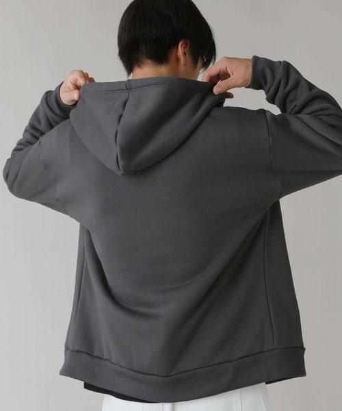 LIL VENDARS(リルヴェンダース)の「Buyer's Select / カルボアワイドジップアップパーカー(パーカー・メンズ・オートミール/スミクロ/ネイビー・L/M/2L)」の5枚目の写真