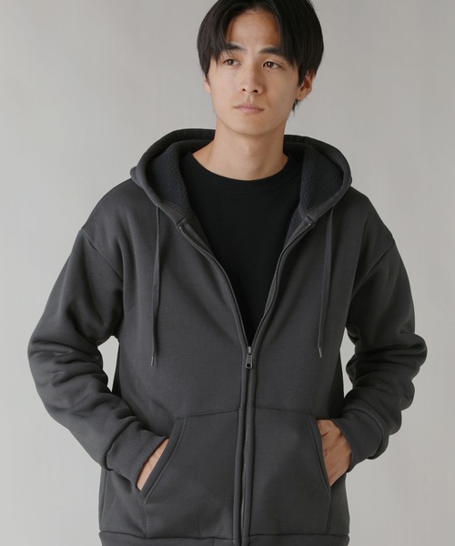 LIL VENDARS(リルヴェンダース)の「Buyer's Select / カルボアワイドジップアップパーカー(パーカー・メンズ・オートミール/スミクロ/ネイビー・L/M/2L)」の6枚目の写真