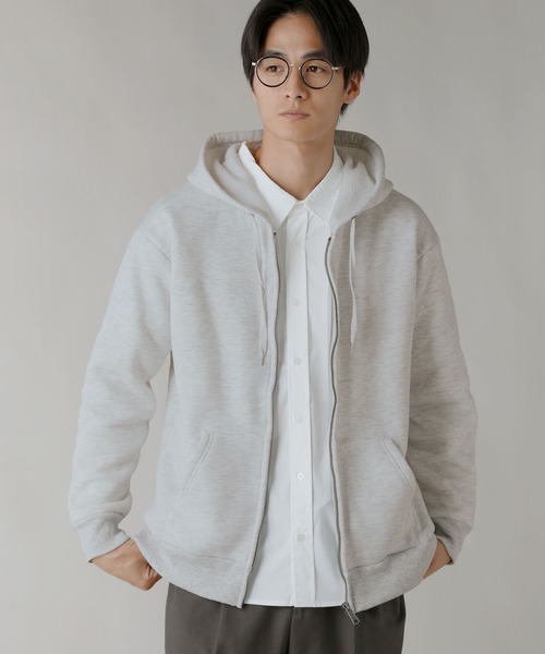 LIL VENDARS(リルヴェンダース)の「Buyer's Select / カルボアワイドジップアップパーカー(パーカー・メンズ・オートミール/スミクロ/ネイビー・L/M/2L)」の11枚目の写真