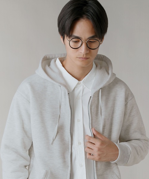 LIL VENDARS(リルヴェンダース)の「Buyer's Select / カルボアワイドジップアップパーカー(パーカー・メンズ・オートミール/スミクロ/ネイビー・L/M/2L)」の13枚目の写真