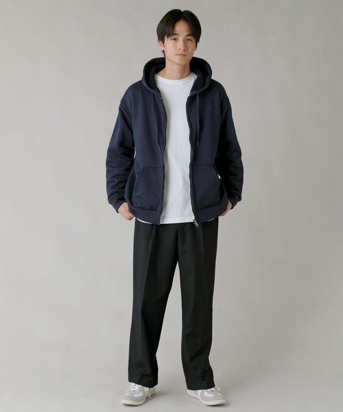 LIL VENDARS(リルヴェンダース)の「Buyer's Select / カルボアワイドジップアップパーカー(パーカー・メンズ・オートミール/スミクロ/ネイビー・L/M/2L)」の21枚目の写真