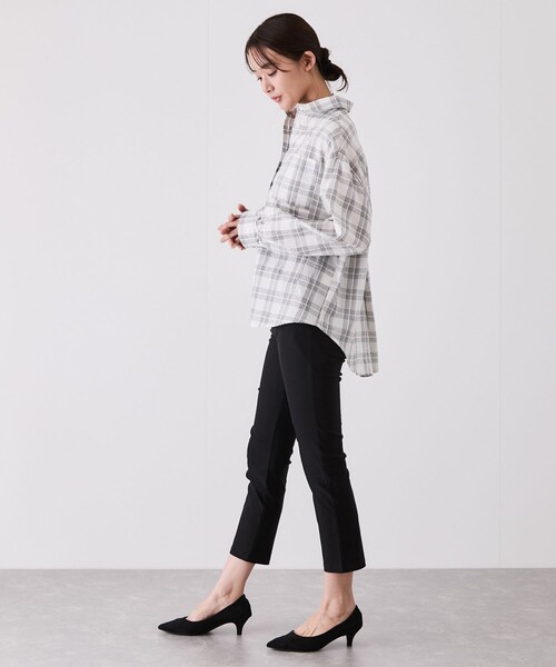 Jayro(ジャイロ)の「2WAYチェックシャツ(シャツ/ブラウス・レディース・ダークブラウン/グレー/ホワイト系その他2・FREE)」の13枚目の写真