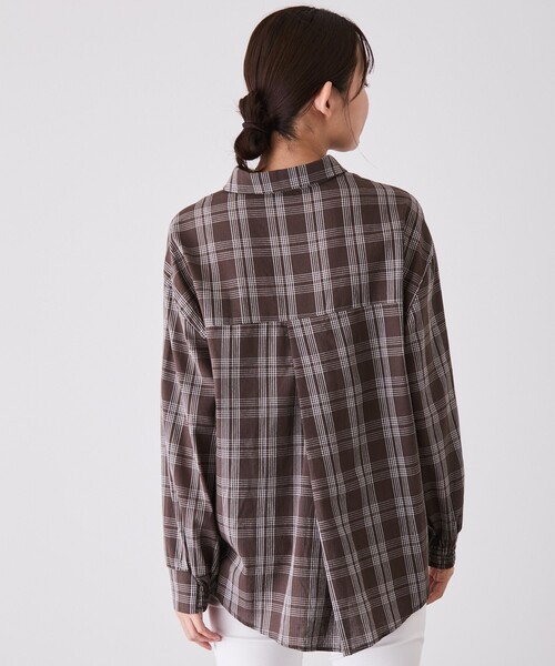Jayro(ジャイロ)の「2WAYチェックシャツ(シャツ/ブラウス・レディース・ダークブラウン/グレー/ホワイト系その他2・FREE)」の17枚目の写真