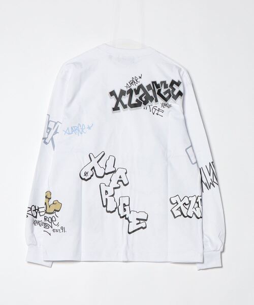 XLARGE(エクストララージ)の「GRAFFITI L/S TEE(Tシャツ/カットソー・メンズ・ホワイト/ブラック/グリーン・XL/L/M)」の21枚目の写真