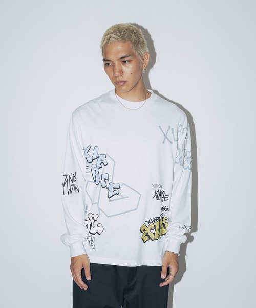 XLARGE(エクストララージ)の「GRAFFITI L/S TEE(Tシャツ/カットソー・メンズ・ホワイト/ブラック/グリーン・XL/L/M)」の18枚目の写真