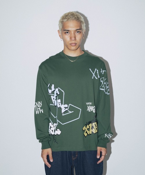 XLARGE(エクストララージ)の「GRAFFITI L/S TEE(Tシャツ/カットソー・メンズ・ホワイト/ブラック/グリーン・XL/L/M)」の13枚目の写真
