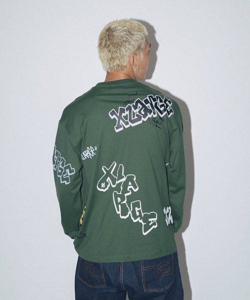 XLARGE(エクストララージ)の「GRAFFITI L/S TEE(Tシャツ/カットソー・メンズ・ホワイト/ブラック/グリーン・XL/L/M)」の14枚目の写真