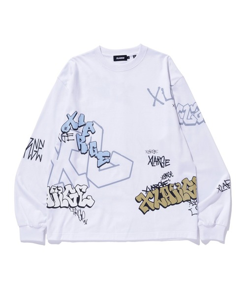 XLARGE(エクストララージ)の「GRAFFITI L/S TEE(Tシャツ/カットソー・メンズ・ホワイト/ブラック/グリーン・XL/L/M)」の8枚目の写真