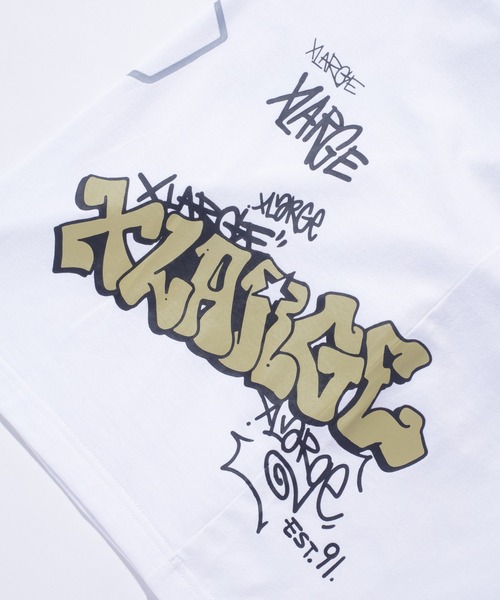 XLARGE(エクストララージ)の「GRAFFITI L/S TEE(Tシャツ/カットソー・メンズ・ホワイト/ブラック/グリーン・XL/L/M)」の10枚目の写真