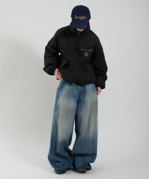 ライトダック中綿ボリュームスタンドネックブルゾン（ブルゾン