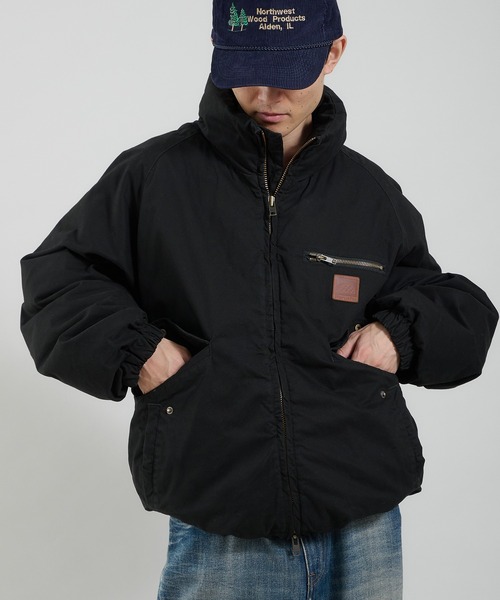 ライトダック中綿ボリュームスタンドネックブルゾン（ブルゾン