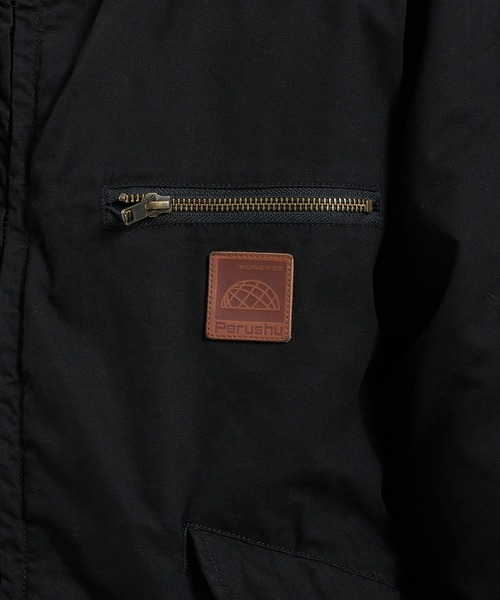 Perushu（ペルーシュ）の「ライトダック中綿ボリュームスタンドネックブルゾン（ブルゾン・メンズ・ボルドー/ベージュ/ブラック/カーキ・SMALL/MEDIUM/LARGE）」の16枚目の写真