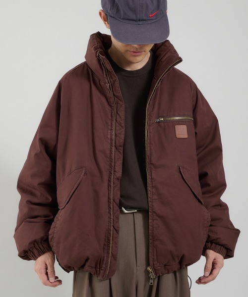 Perushu（ペルーシュ）の「ライトダック中綿ボリュームスタンドネックブルゾン（ブルゾン・メンズ・ボルドー/ベージュ/ブラック/カーキ・SMALL/MEDIUM/LARGE）」の18枚目の写真