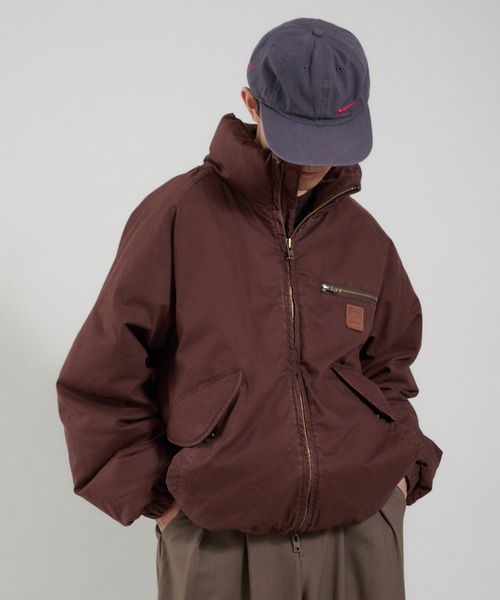 ライトダック中綿ボリュームスタンドネックブルゾン（ブルゾン