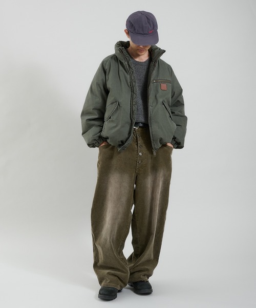 ライトダック中綿ボリュームスタンドネックブルゾン（ブルゾン