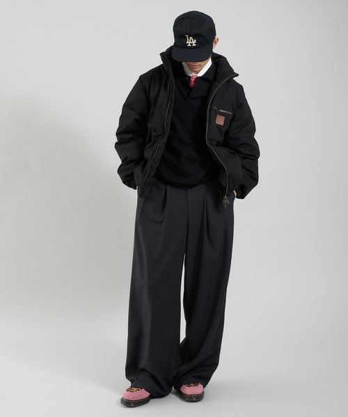 ライトダック中綿ボリュームスタンドネックブルゾン（ブルゾン