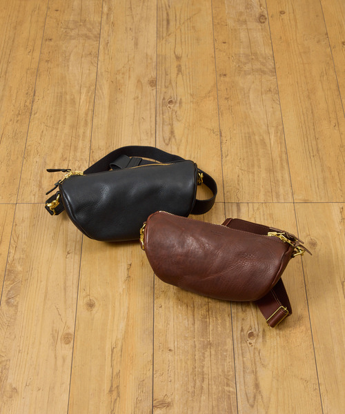 Butler Verner Sails(バトラーヴァーナーセイルス)の「Butler Verner Sails バトラーバーナーセイルズ / 牛革オイルレザーショルダーバッグ 姫路レザー 日本製 / JI-3001(ショルダーバッグ・メンズ・ブラウン/ブラック・FREE)」の3枚目の写真