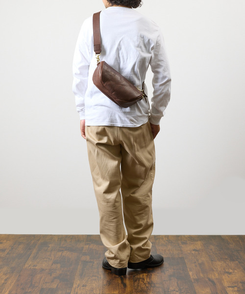 Butler Verner Sails(バトラーヴァーナーセイルス)の「Butler Verner Sails バトラーバーナーセイルズ / 牛革オイルレザーショルダーバッグ 姫路レザー 日本製 / JI-3001(ショルダーバッグ・メンズ・ブラウン/ブラック・FREE)」の20枚目の写真